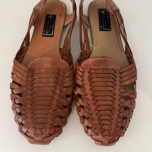 Huaraches genuine leather Mexican sandals size 7